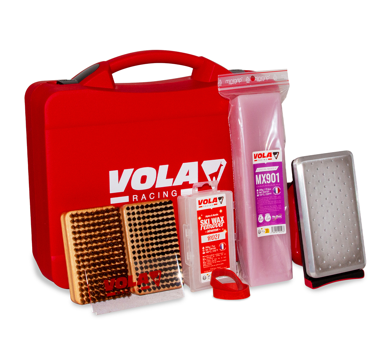 P6601_33-1_011057_Waxing-Kit Vola Boîte à farter pratique  set de qualité de 7 pièces