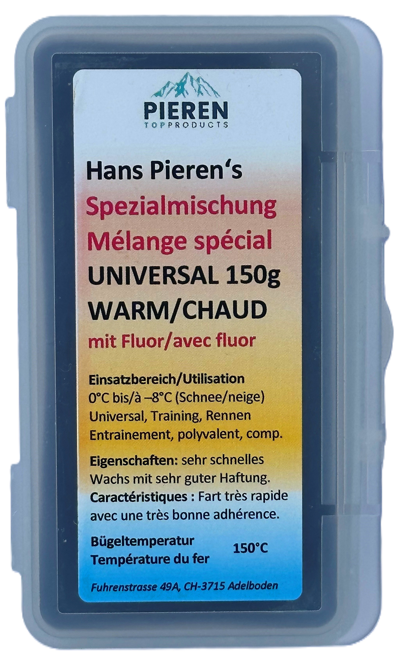 Mélange spécial Hans Pieren, Universal-Chaud fluoré, prix net