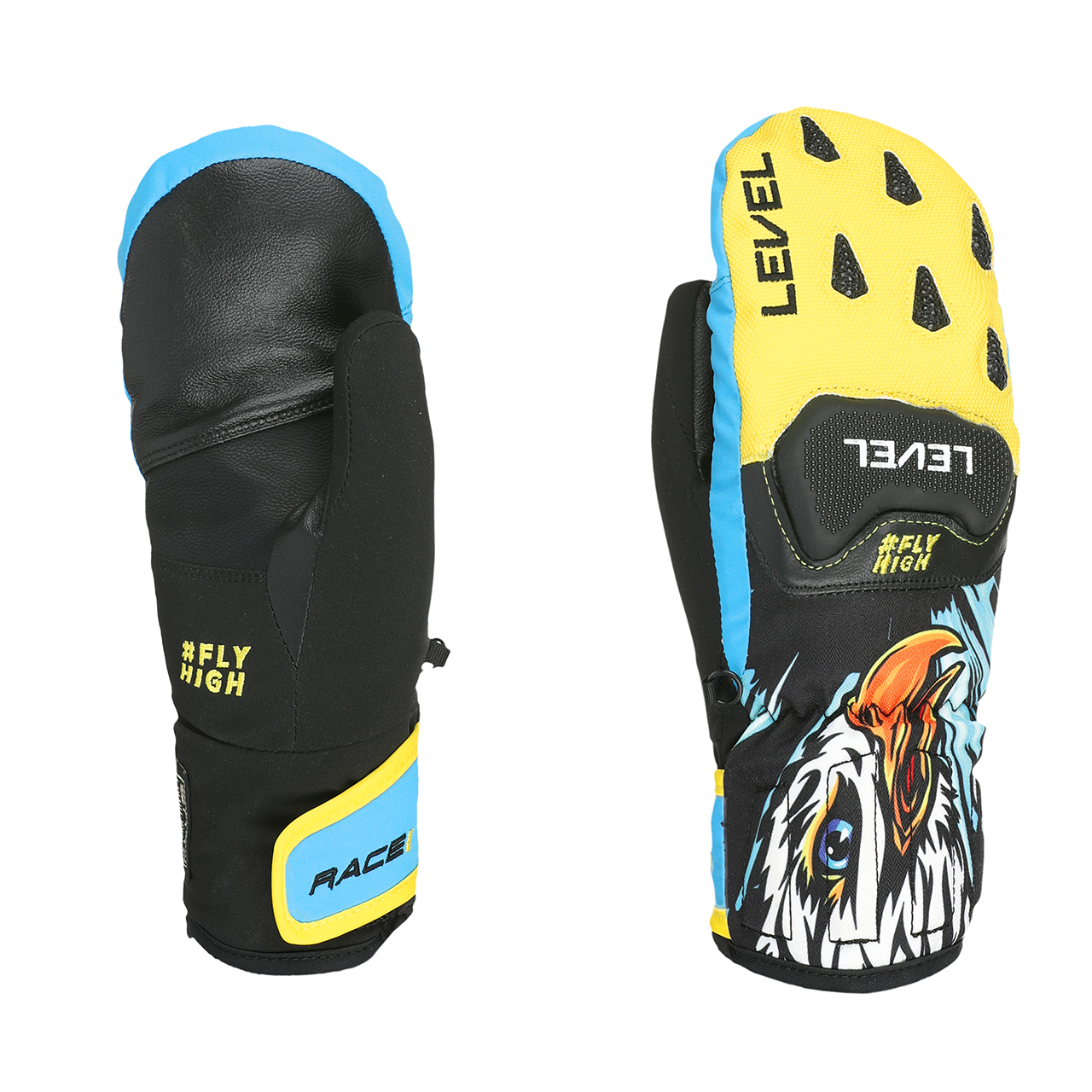 P5016_33-1_Race-Junior_4119JM_70_race_jr_mitt_yellow_blue_00 Level RACE, Junior moufle